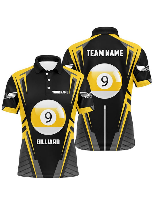 Customizable Billiard Shirt For Men With Name And Number 9
