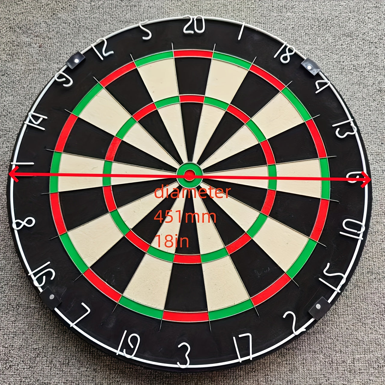 18 Inch Dart Board With Steel Tip Darts Double Sided Tournament Board
