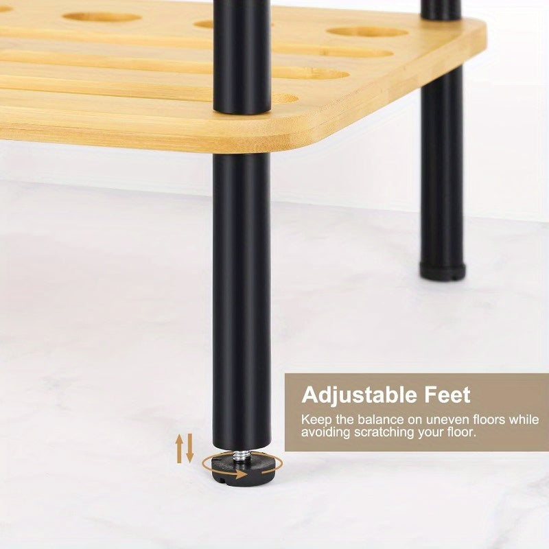 Heavy-Duty Freestanding Pool Cue Holder With Multi-Tiered Design