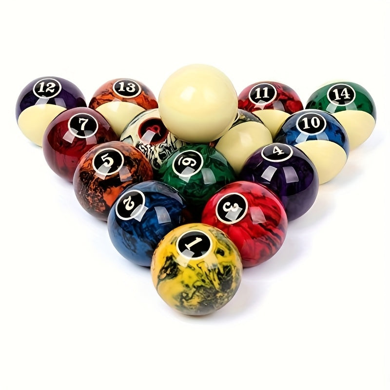 [Billiard Set Accessories] 20pcs Pool Balls Billiard Set Billiard Table Accessories Set Included 16 Fancy Ball 2 Diamond Pool Cues Stick, 2 Billiard Ball Rack Billiard Balls Pack for Adults Men Home Office Entertainment