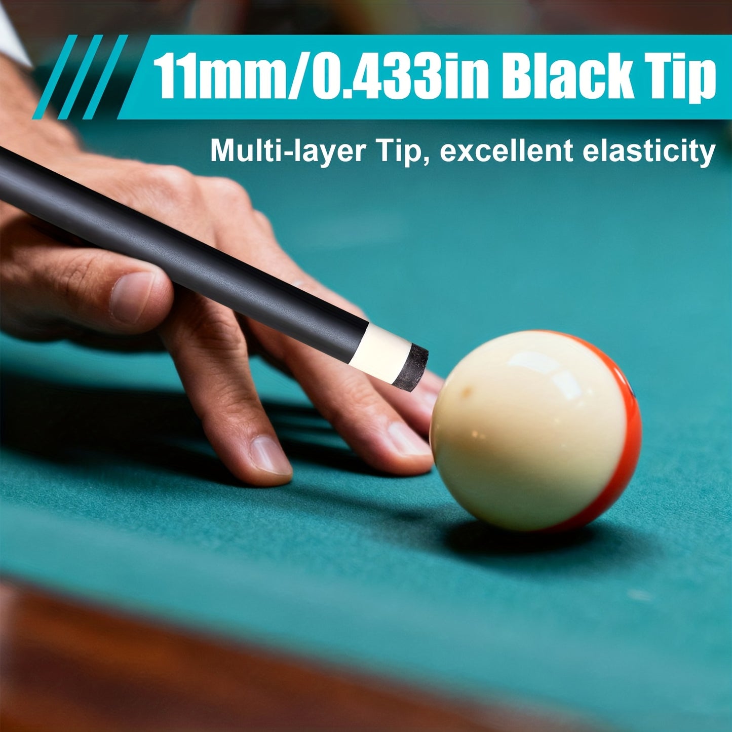 Carbon Fiber Billiard Cue Snakeskin Pattern Professional Low Spin Design