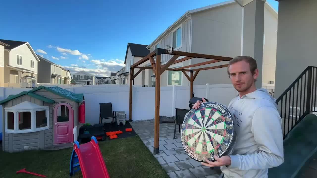 ZSRXMOTION Sisal Dart Board Set With Steel Tip Darts