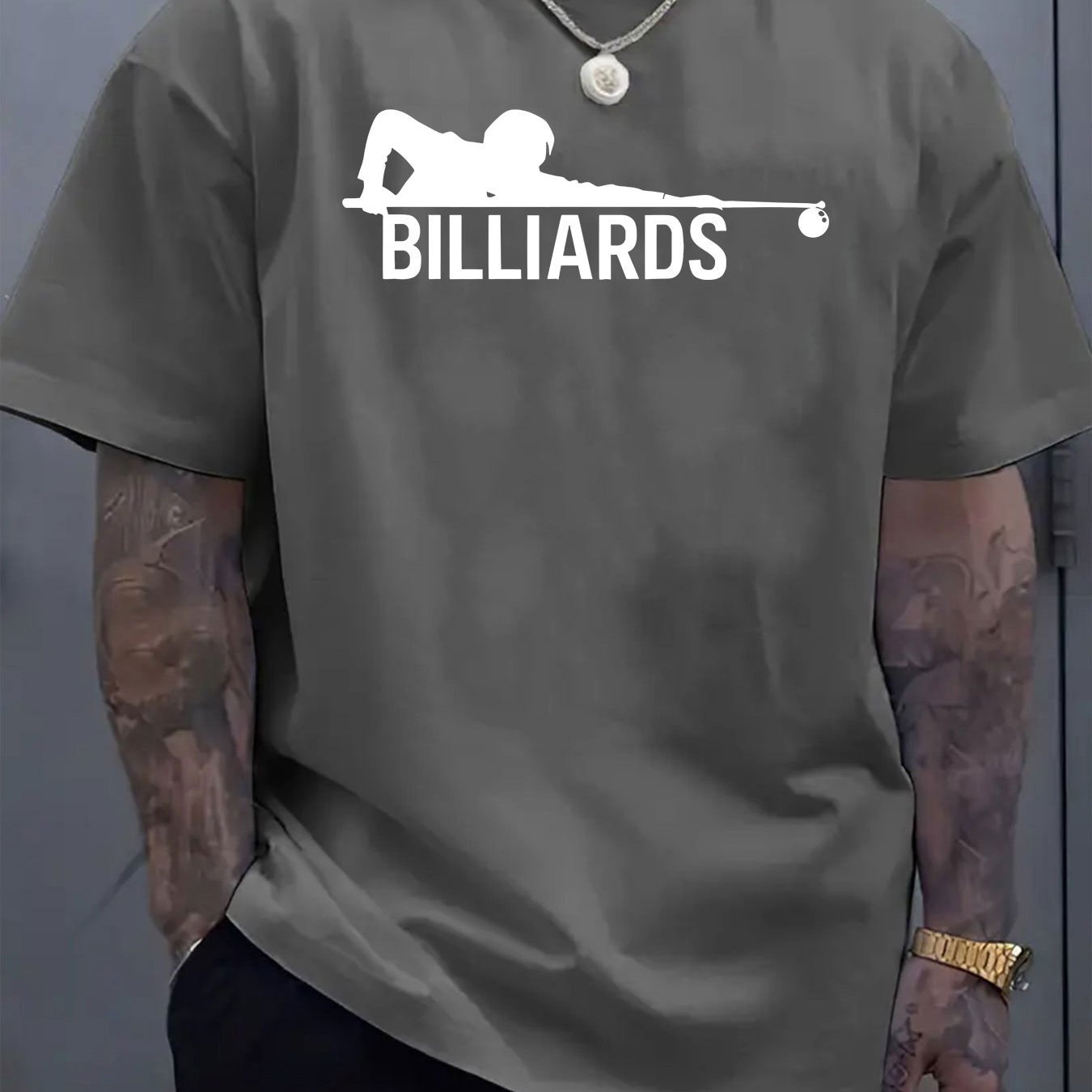 Men's Short Sleeve T Shirt Love Letter Print Polyester Outdoor