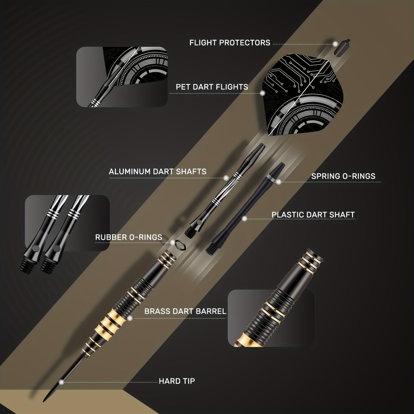 Premium Darts Set With High Strength Tips Carrying Case