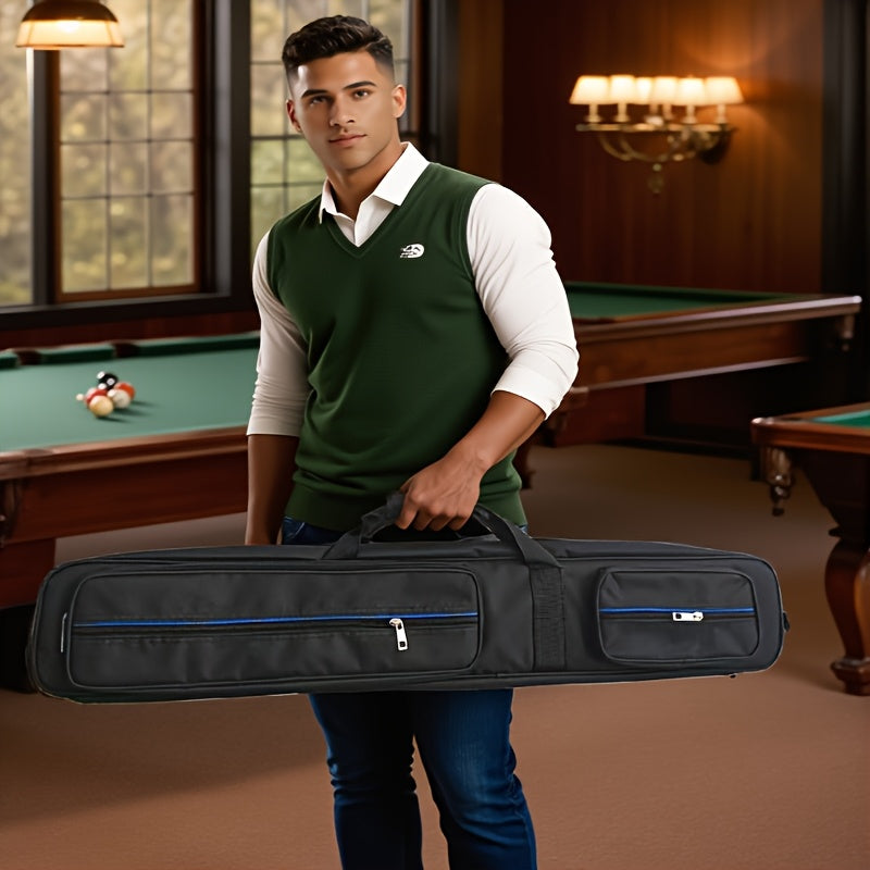 Oxford Soft Paddle Pool Cue Case And Ping Pong Cue Bag With Large Front Pockets