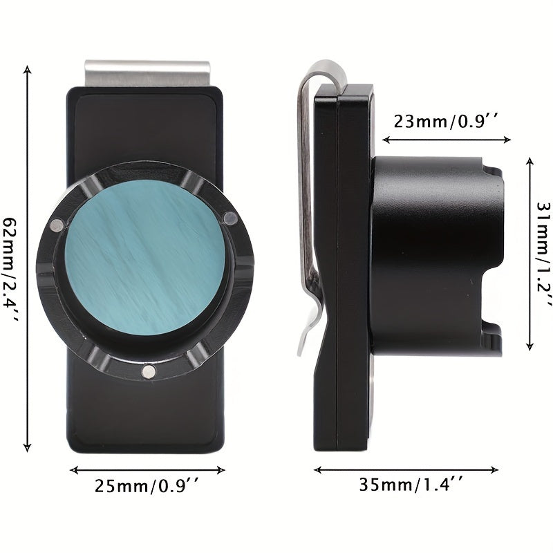 Magnetic Billiard Chalk Holder With Secure Clip Aluminum Alloy