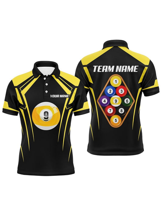 Billia Men's Customizable Pool Table Polo Shirt With Team Print