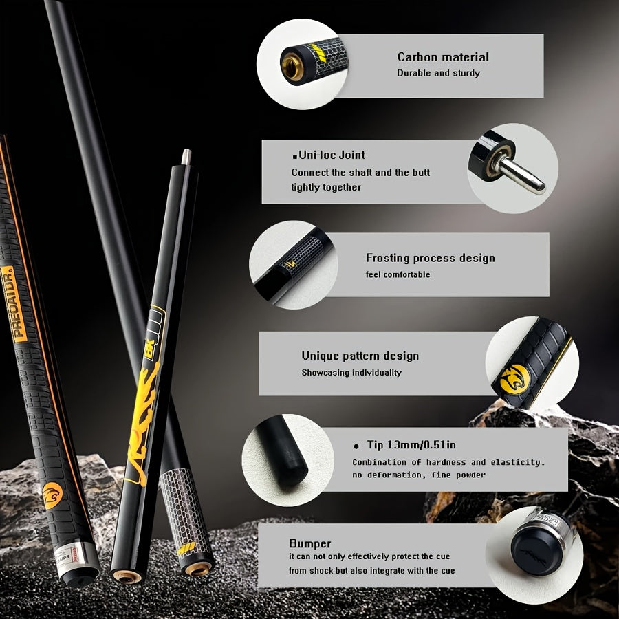 Leopard Carbon Fiber Cue Stick Electric Tip Professional