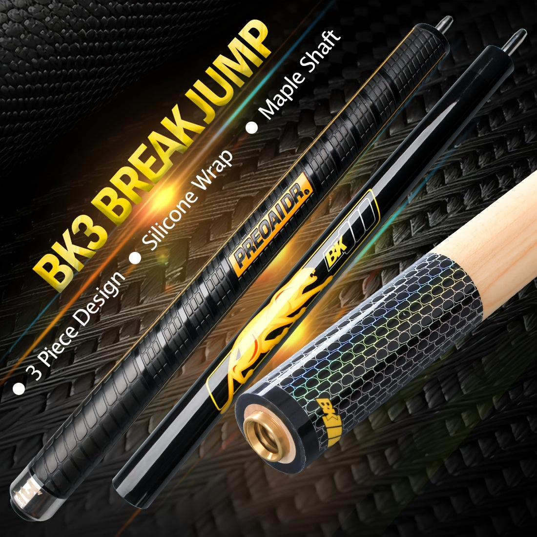 PREOAIDR 3142 Break Jump Cue With Carbon Fiber Maple Shaft