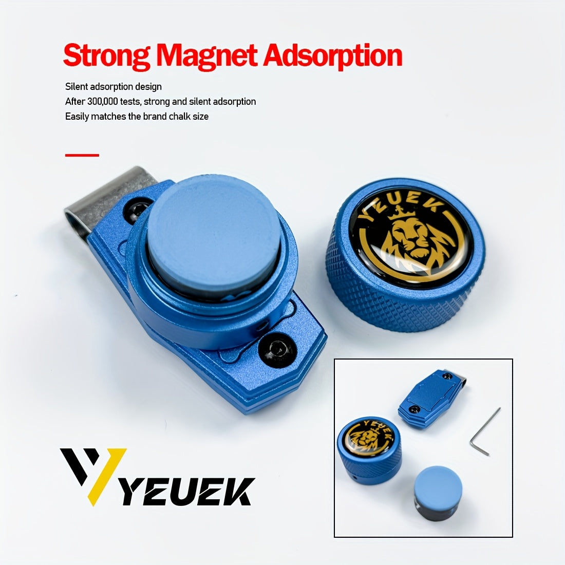 YEUEK Magnetic Billiard Chalk Holder Aluminum Alloy