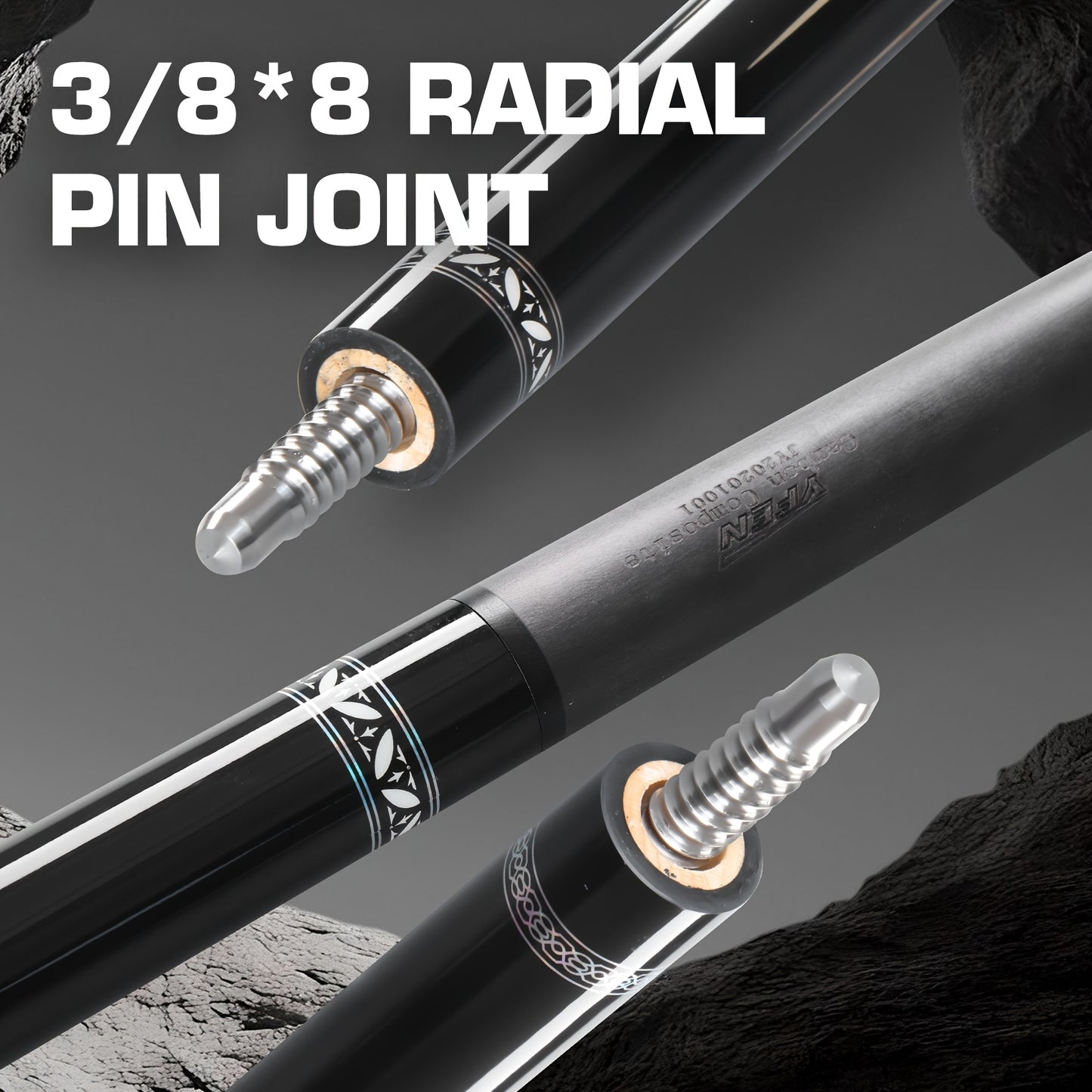YFEN Carbon Fiber Pool Cue Pro Low Deflection Shaft
