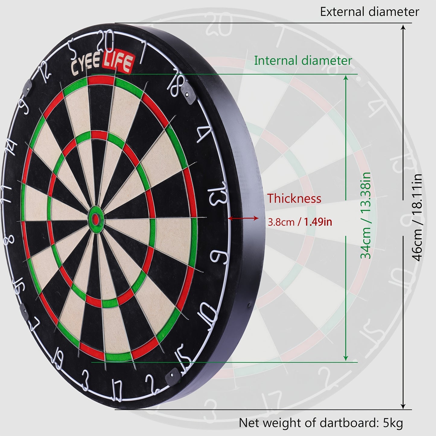 Cyeelife Professional Dartboard Target for Competition