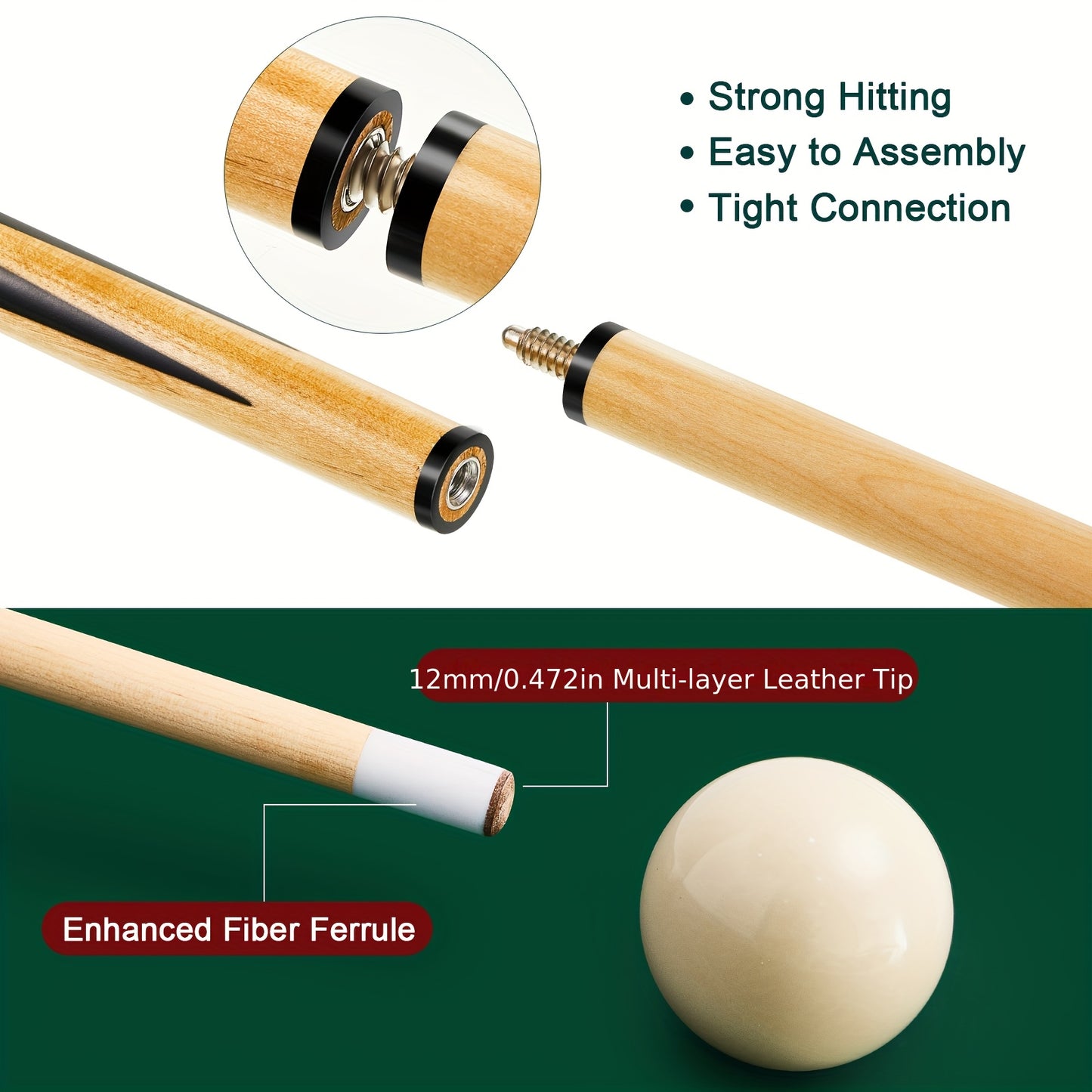 Hungdao Pool Billiard Accessories Set With Balls Sticks Chalks Brush