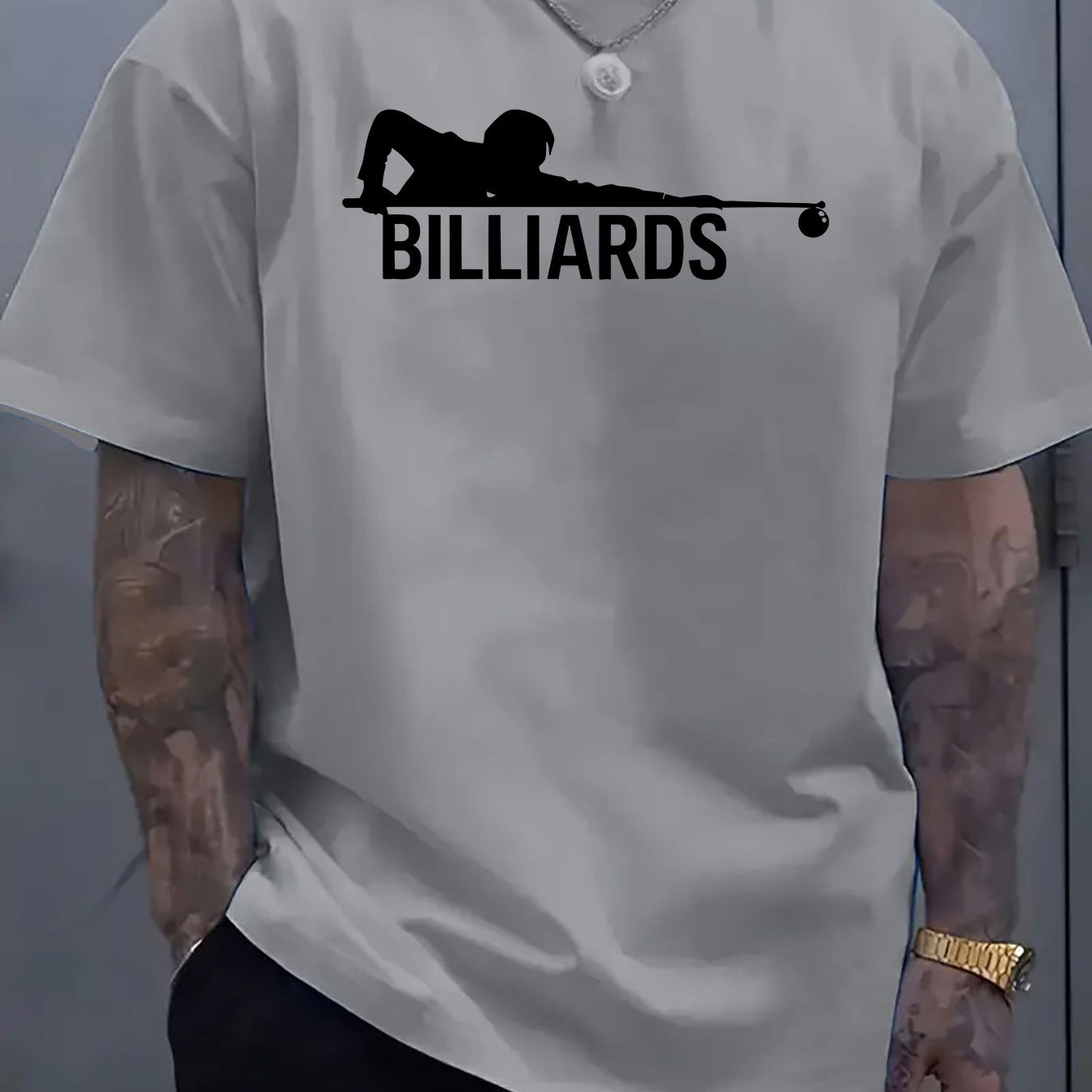 Men's Short Sleeve T Shirt Love Letter Print Polyester Outdoor