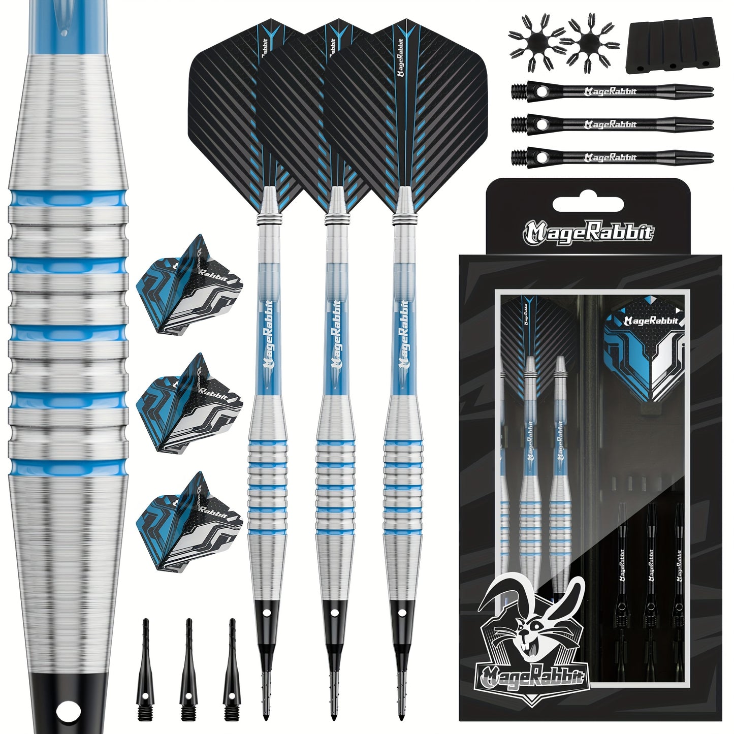 MageRabbit Iron Soft Darts for Electronic Dart Board with Flights