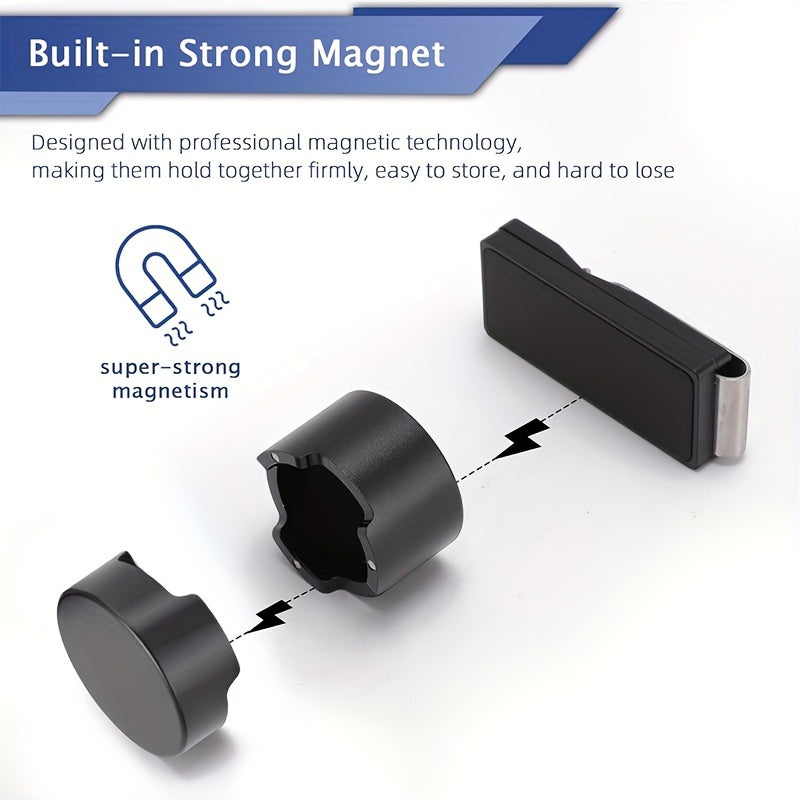 Magnetic Billiard Chalk Holder With Secure Clip Aluminum Alloy