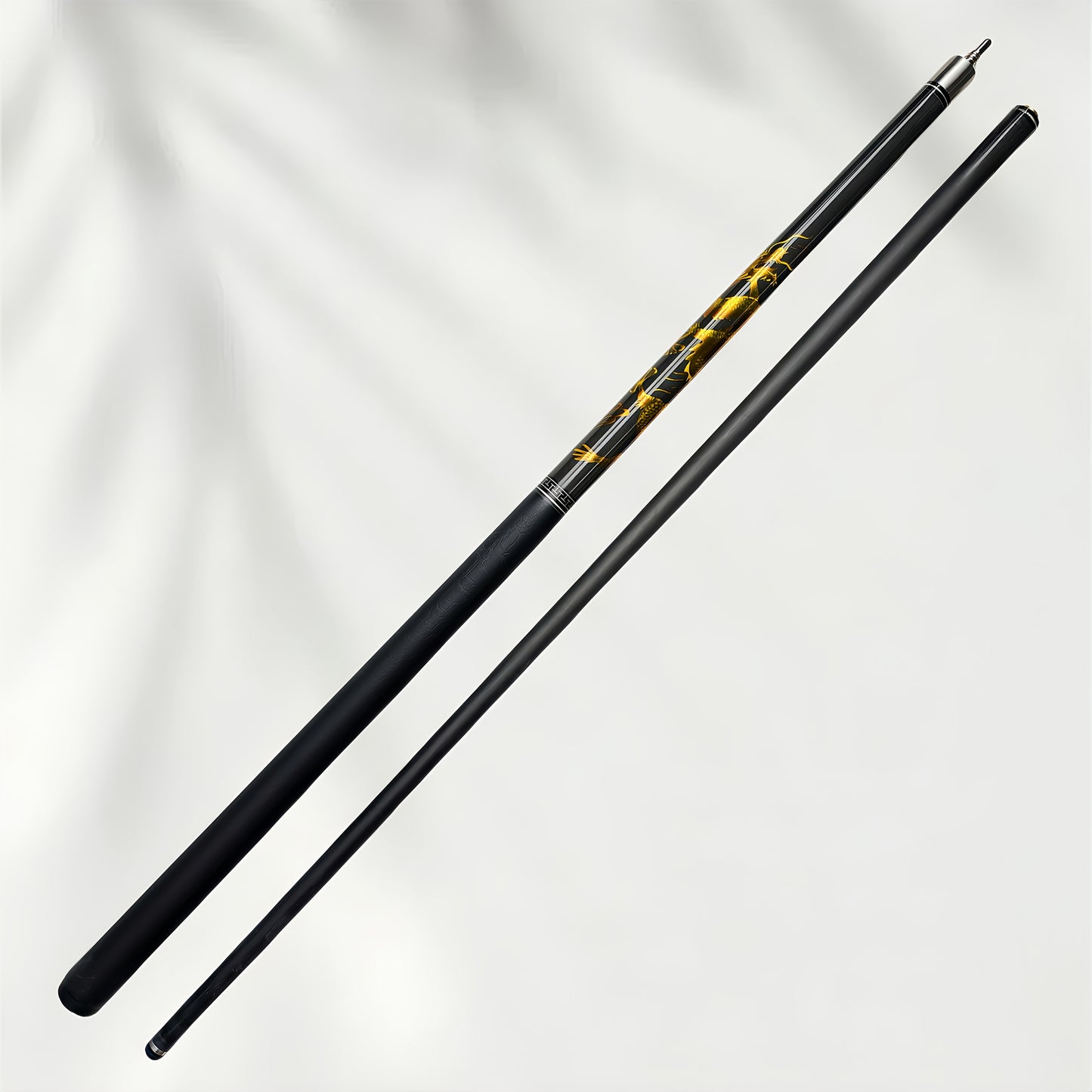 Mystical Oriental Dragon Design Handcrafted Wooden Billiard Cue