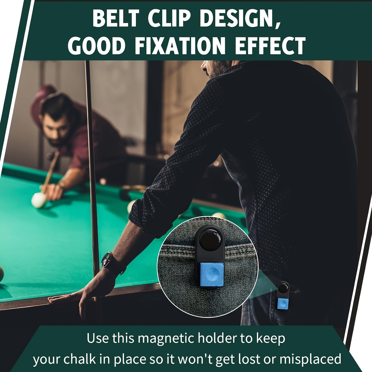 Magnetic Billiard Chalk Holder Resin Pool Cue Clip Eraser Sleeve
