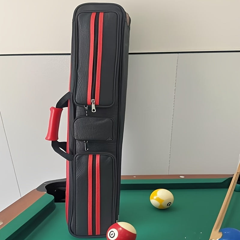 Pool Cue Case 7 Compartments 4 Cues Large Capacity Bag