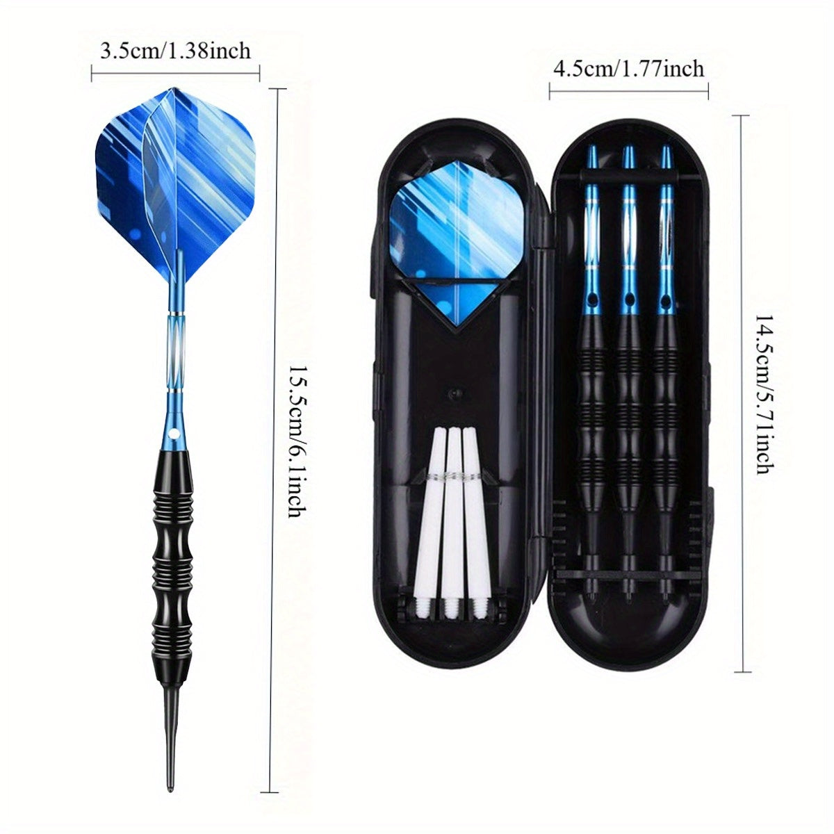 Soft Tip Darts Set With Brass Barrel Aluminum Shafts