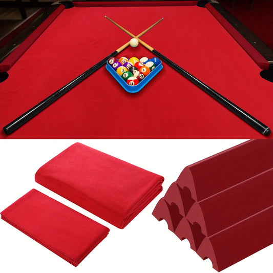 Pre-Cut Billiard Fabric Replacement With Six Cloth Strips And Bumpers