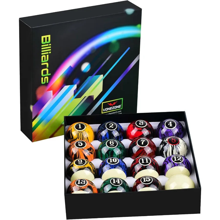 XMSJ Complete 16 Ball Billiard Pool Set For Professional Play