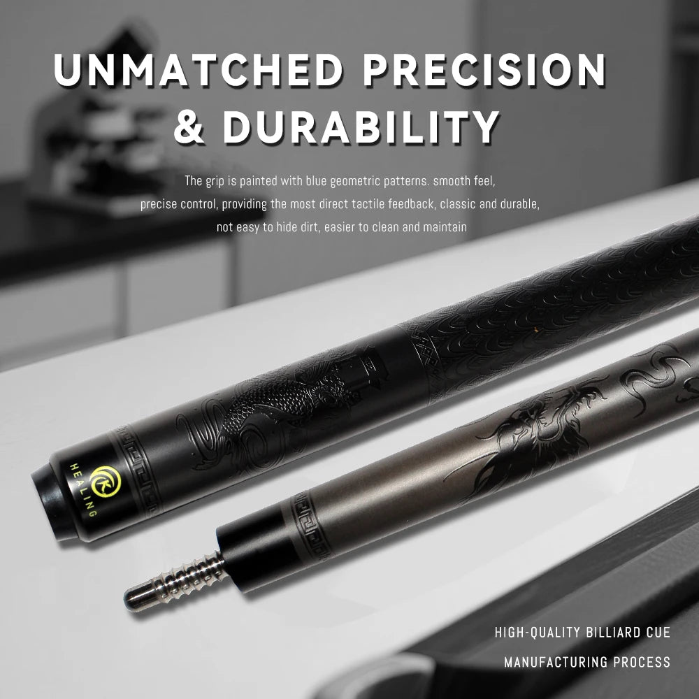 OKHEALING Carbon Fiber Billiard Cue Low Deflection Pool Cue