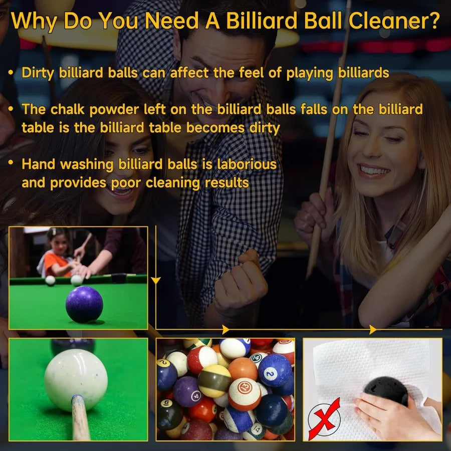 XMSJ Upgraded Billiard Ball Cleaner And Polisher For Pool Balls