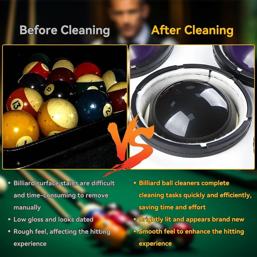 XMSJ Upgraded Billiard Ball Cleaner And Polisher For Pool Balls
