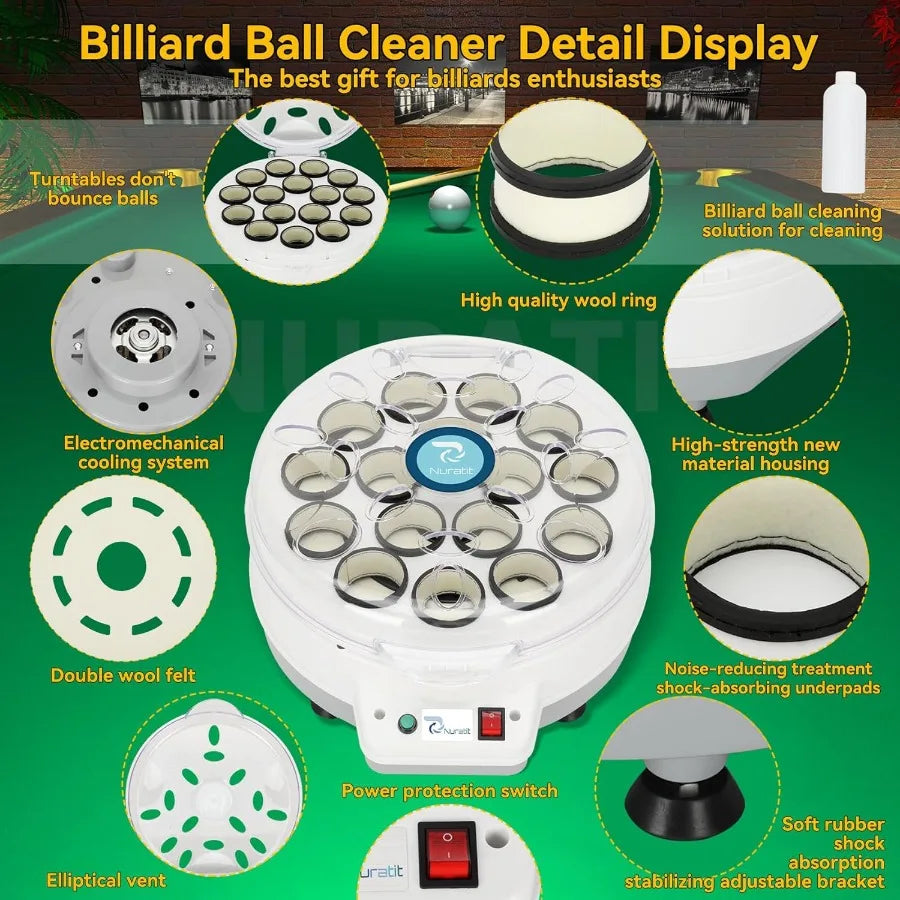 XMSJ Upgraded Billiard Ball Cleaner And Polisher For Pool Balls