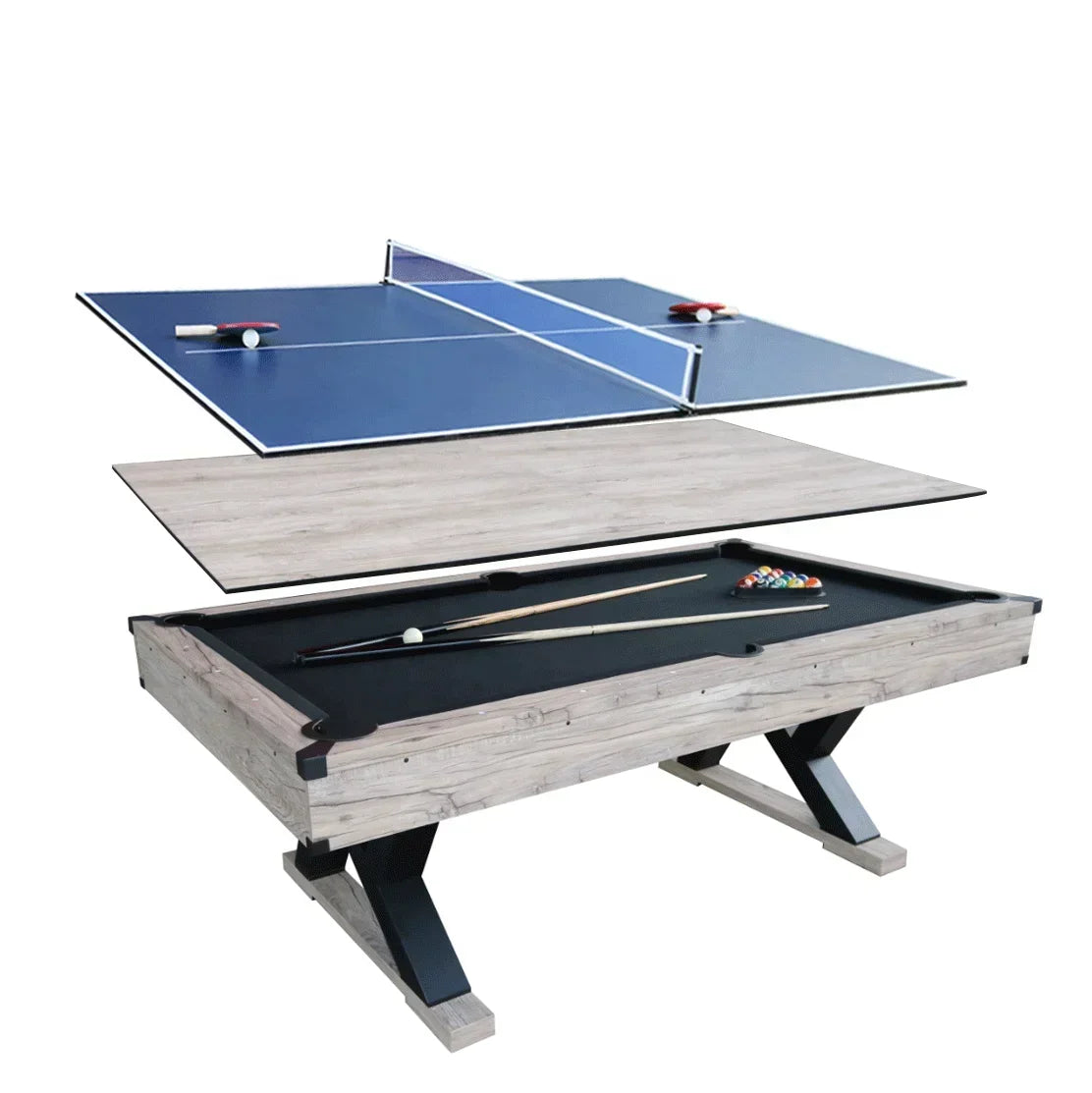 Three In One Multi Function Ping Pong Pool Dining Table