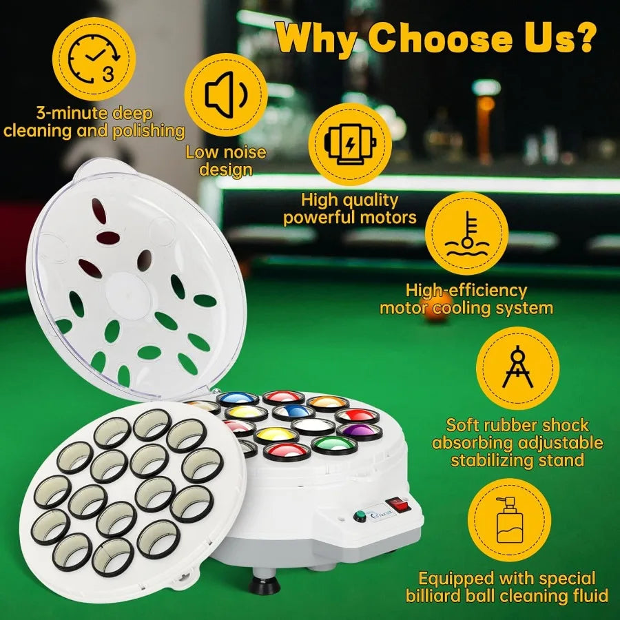 XMSJ Upgraded Billiard Ball Cleaner And Polisher For Pool Balls