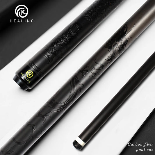 OKHEALING Carbon Fiber Billiard Cue Low Deflection Pool Cue