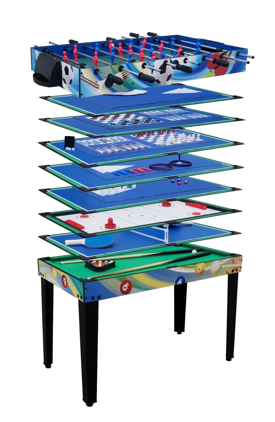 Three In One Multi Function Ping Pong Pool Dining Table