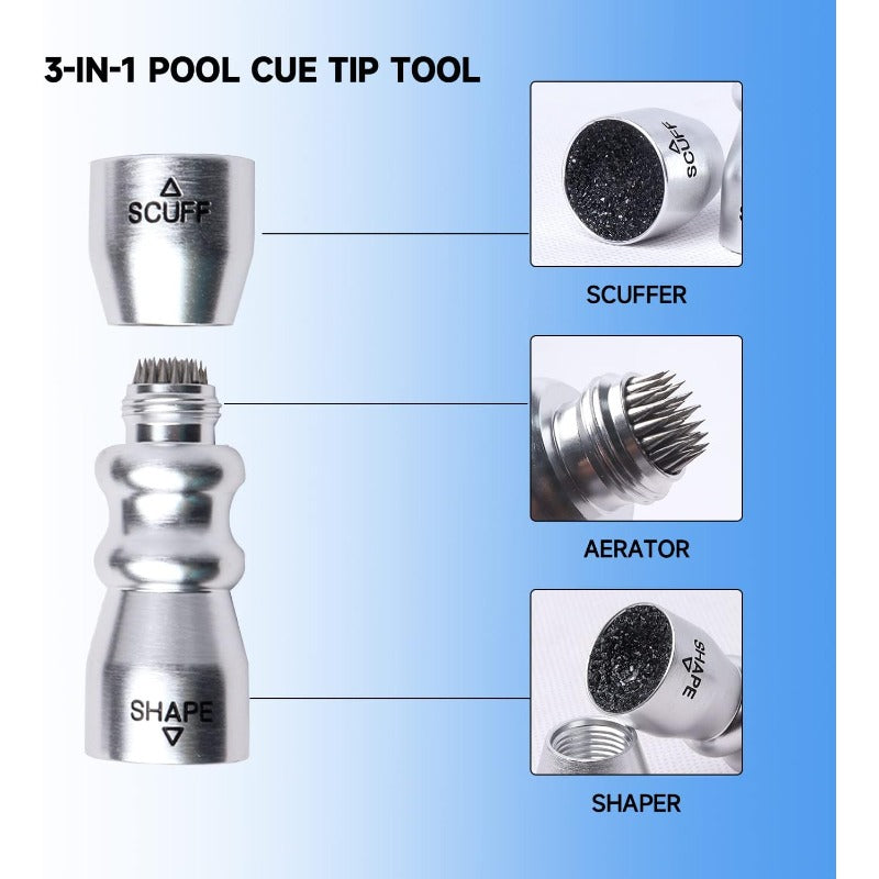 GSE Games Sports Expert Billiard Cue Tip Tool Scuffer Shaper