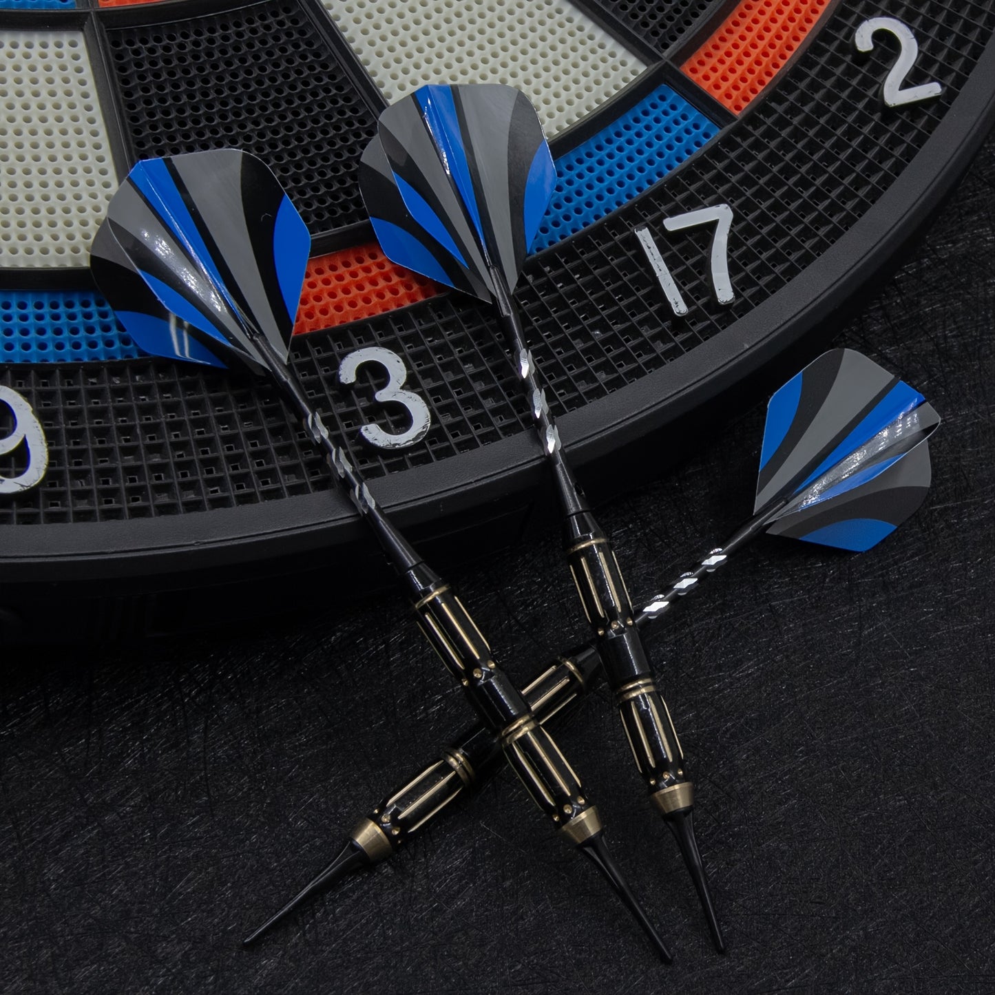 Set Of 3 Copper Soft Tip Darts For Electronic Dartboard Games