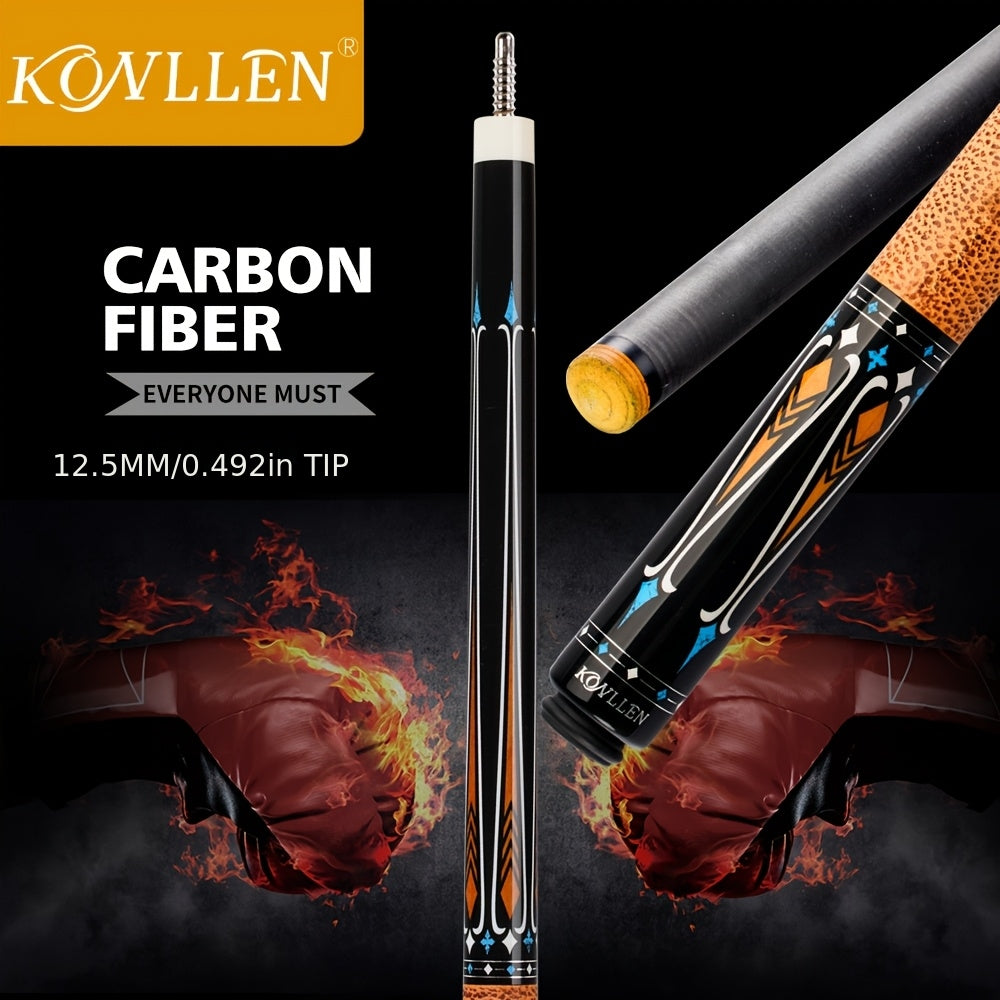 KONLLEN Carbon Fiber Pool Cue Stick Low Deflection Billiard Cue