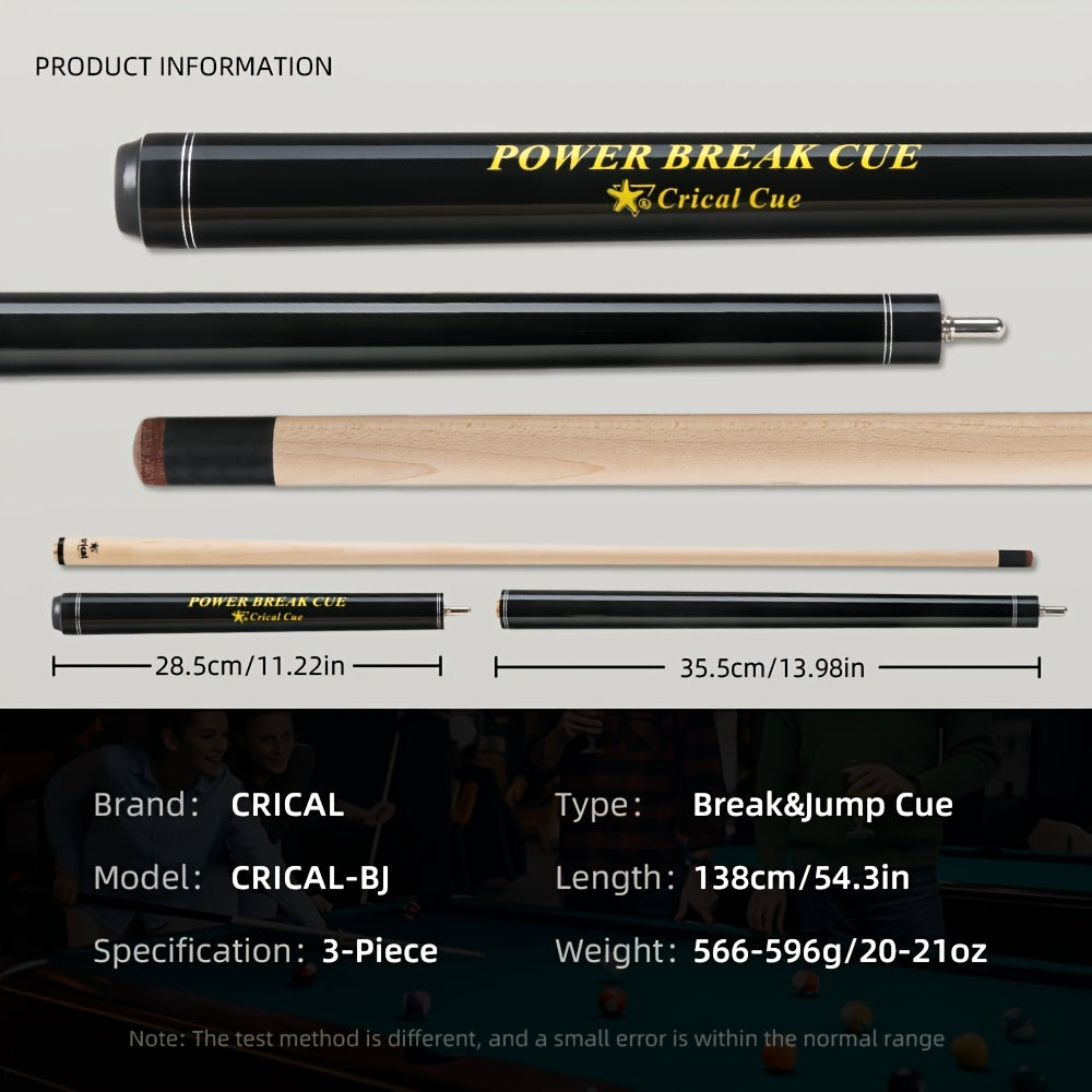 CRICAL Break And Jump Cue Integrated Jump Break Pool Cue