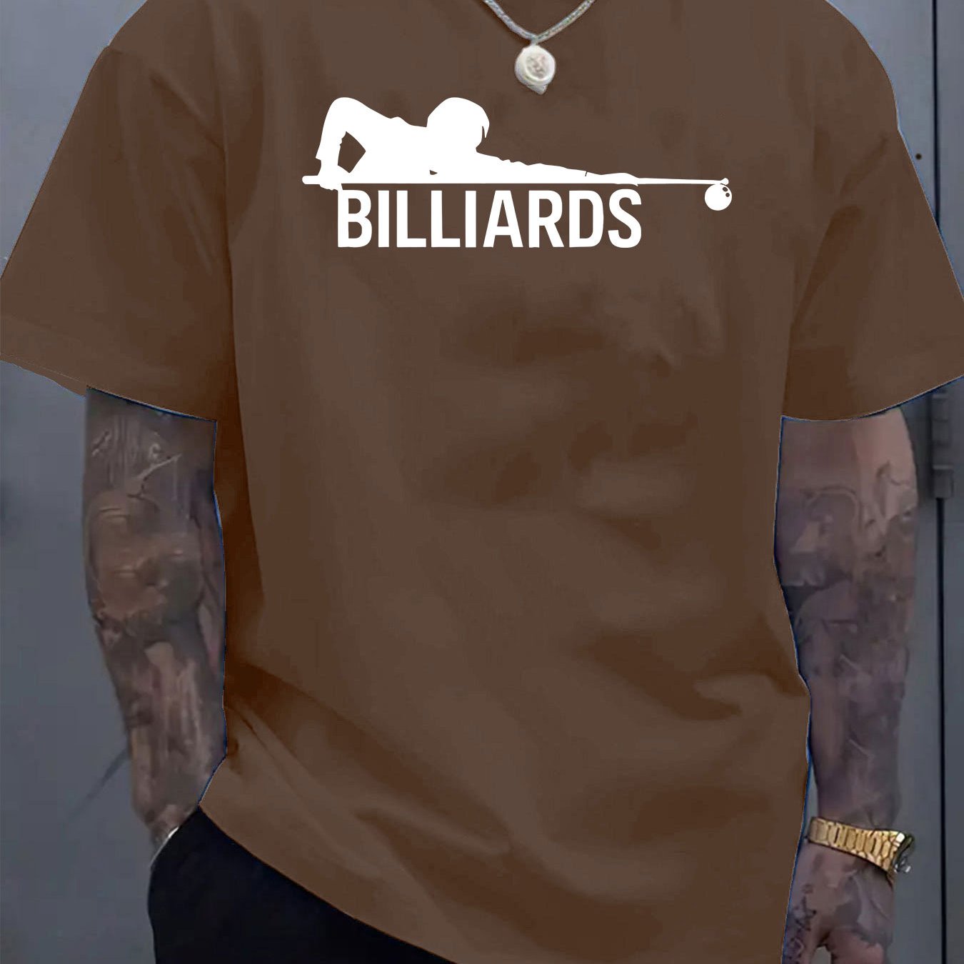 Men's Short Sleeve T Shirt Love Letter Print Polyester Outdoor
