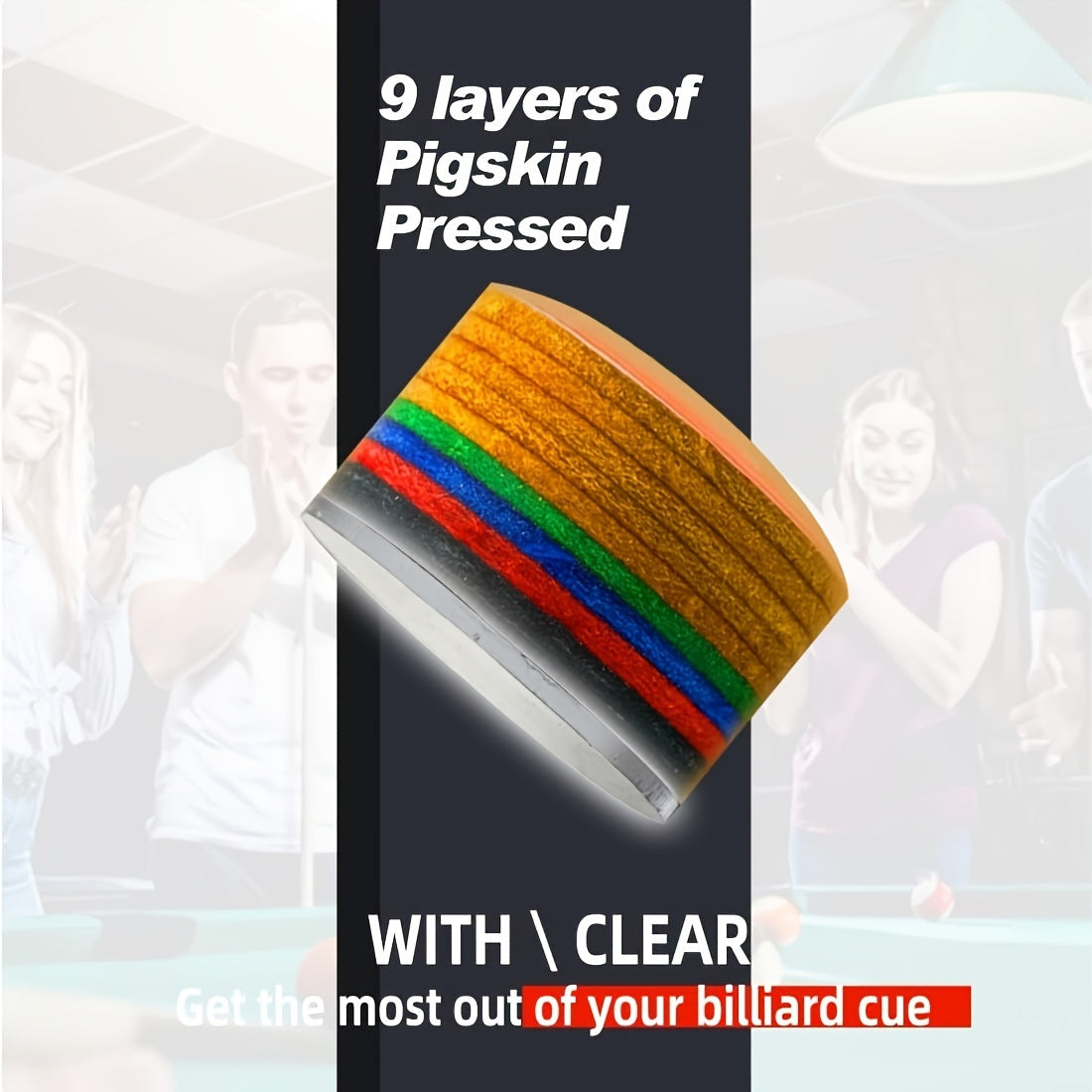 KONLLEN Pool Cue Tip 9 Layer Pigskin Billiards Tip