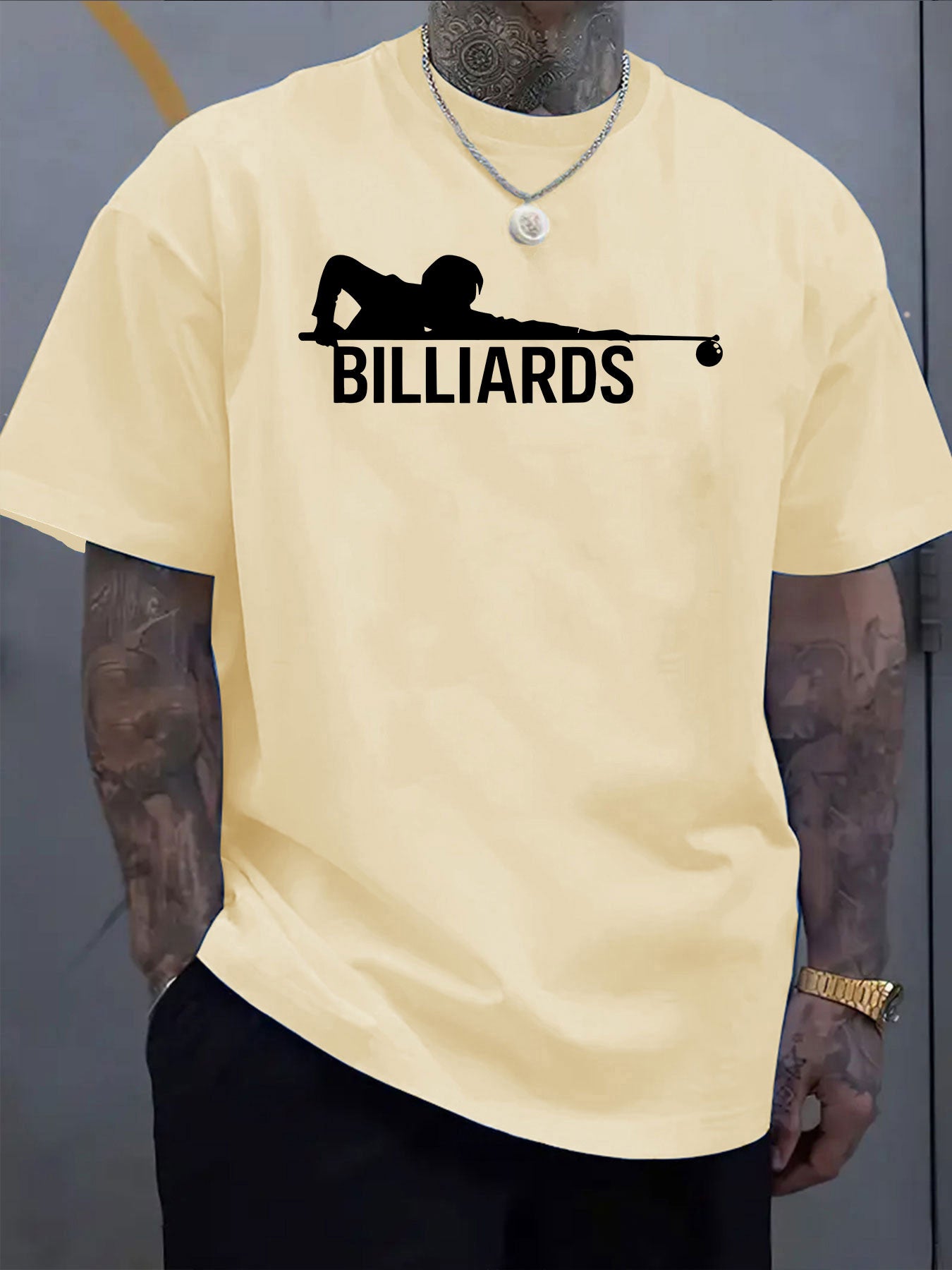 Men's Short Sleeve T Shirt Love Letter Print Polyester Outdoor
