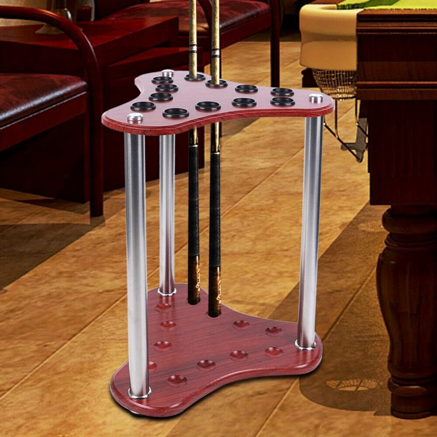 CNCEST Heavy Duty 12 Hole Pool Cue Rack Freestanding