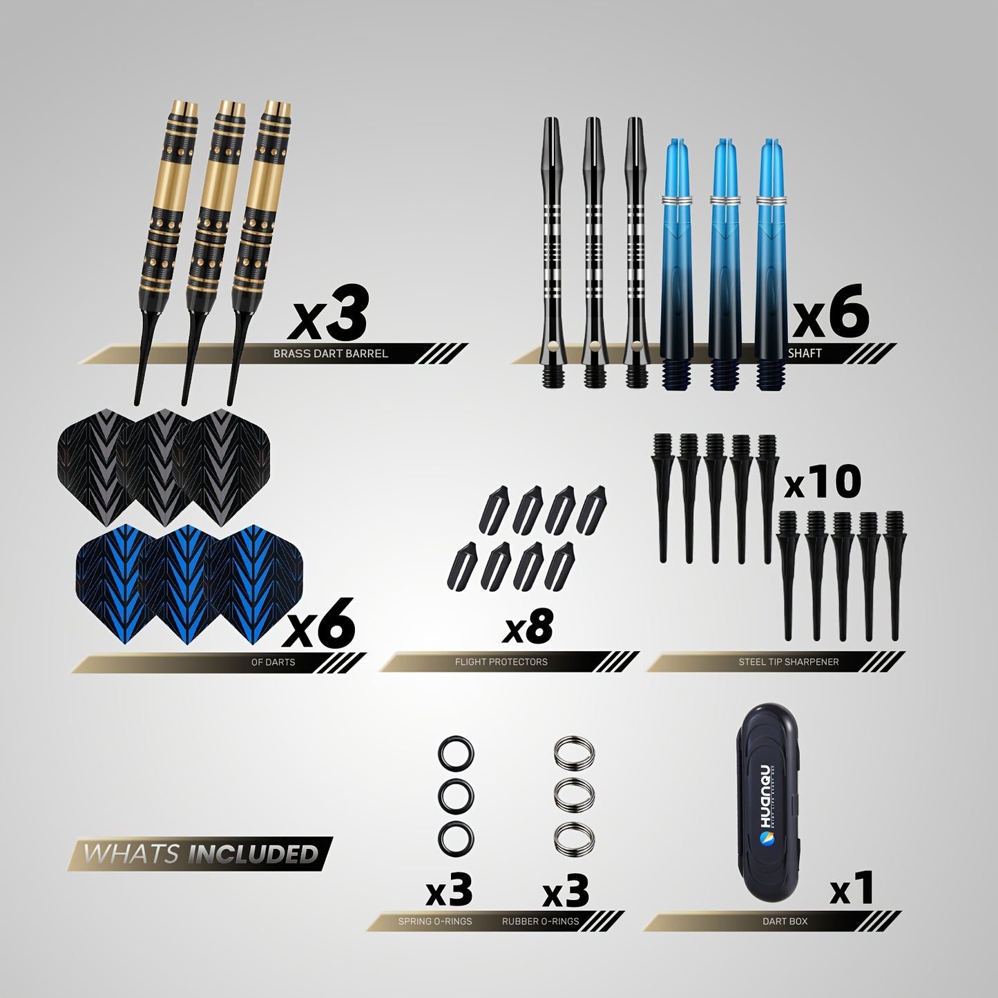 Three Piece Dart Set Includes 10 Safety Tips for Adults