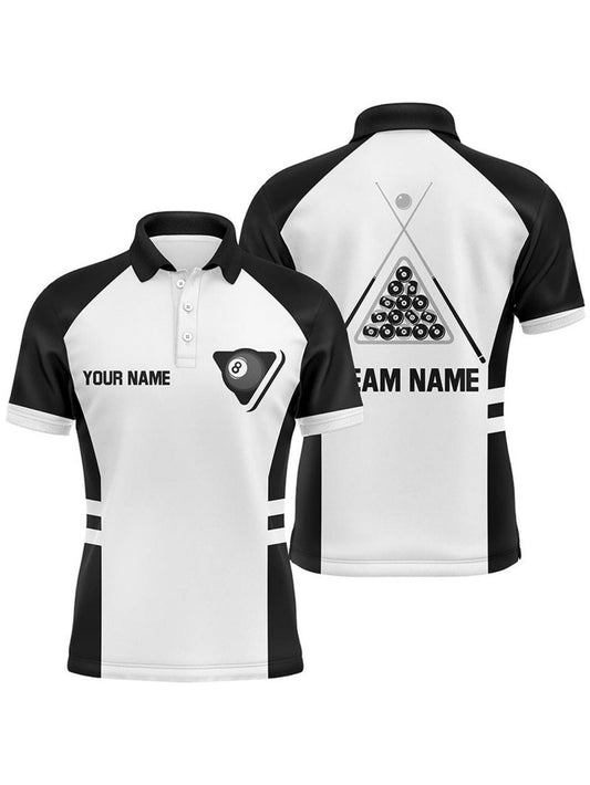 Men's Customizable Pool Table Shirt With Name And Team Logo