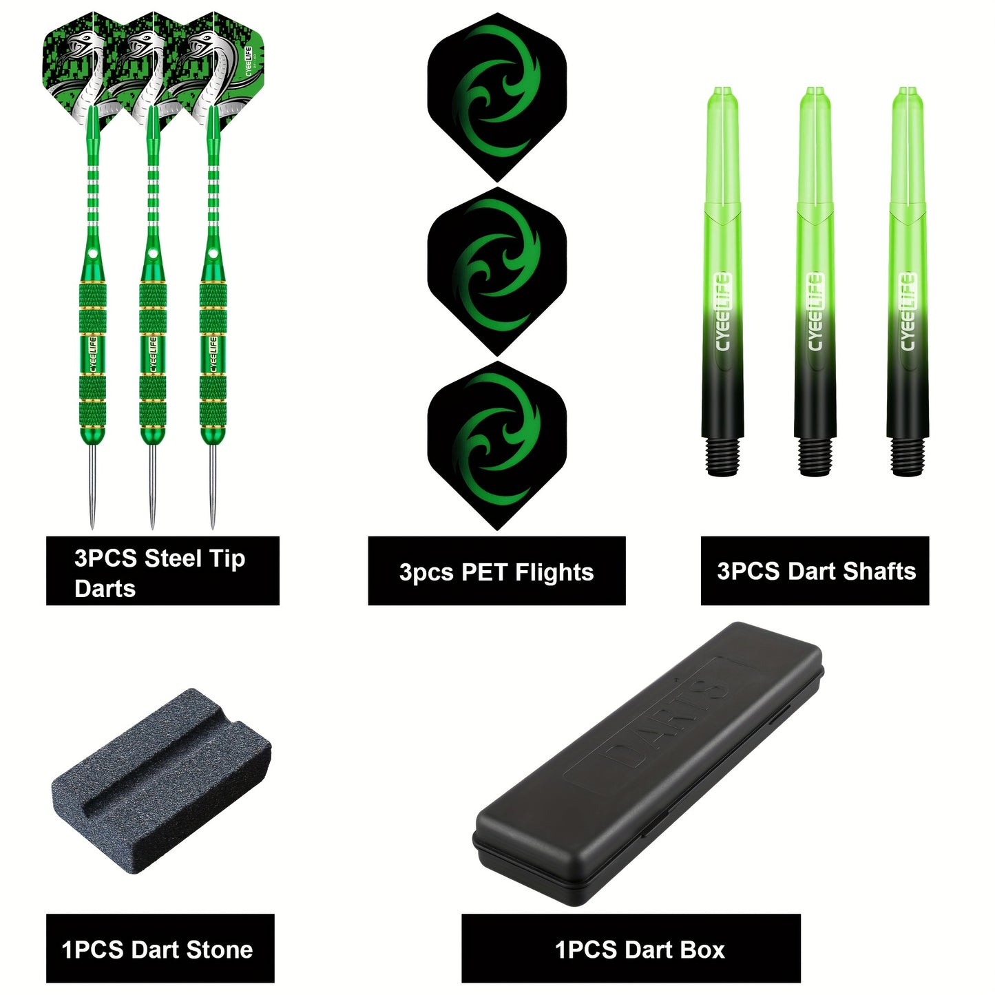 Cyeelife Professional Dart Set With Storage Box 3 Darts