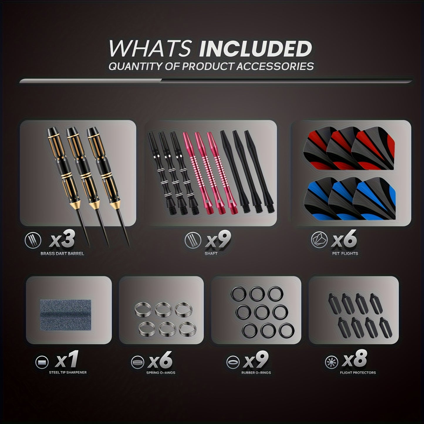 Copper Dart Set 42 Pcs With Storage Case 23g Professional