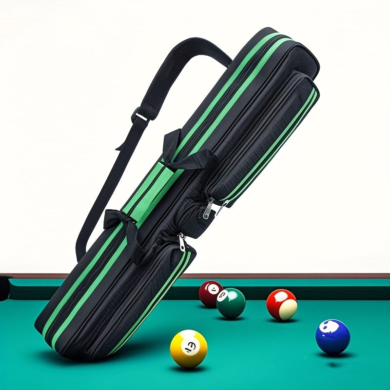 Pool Cue Case 7 Compartments 4 Cues Large Capacity Bag