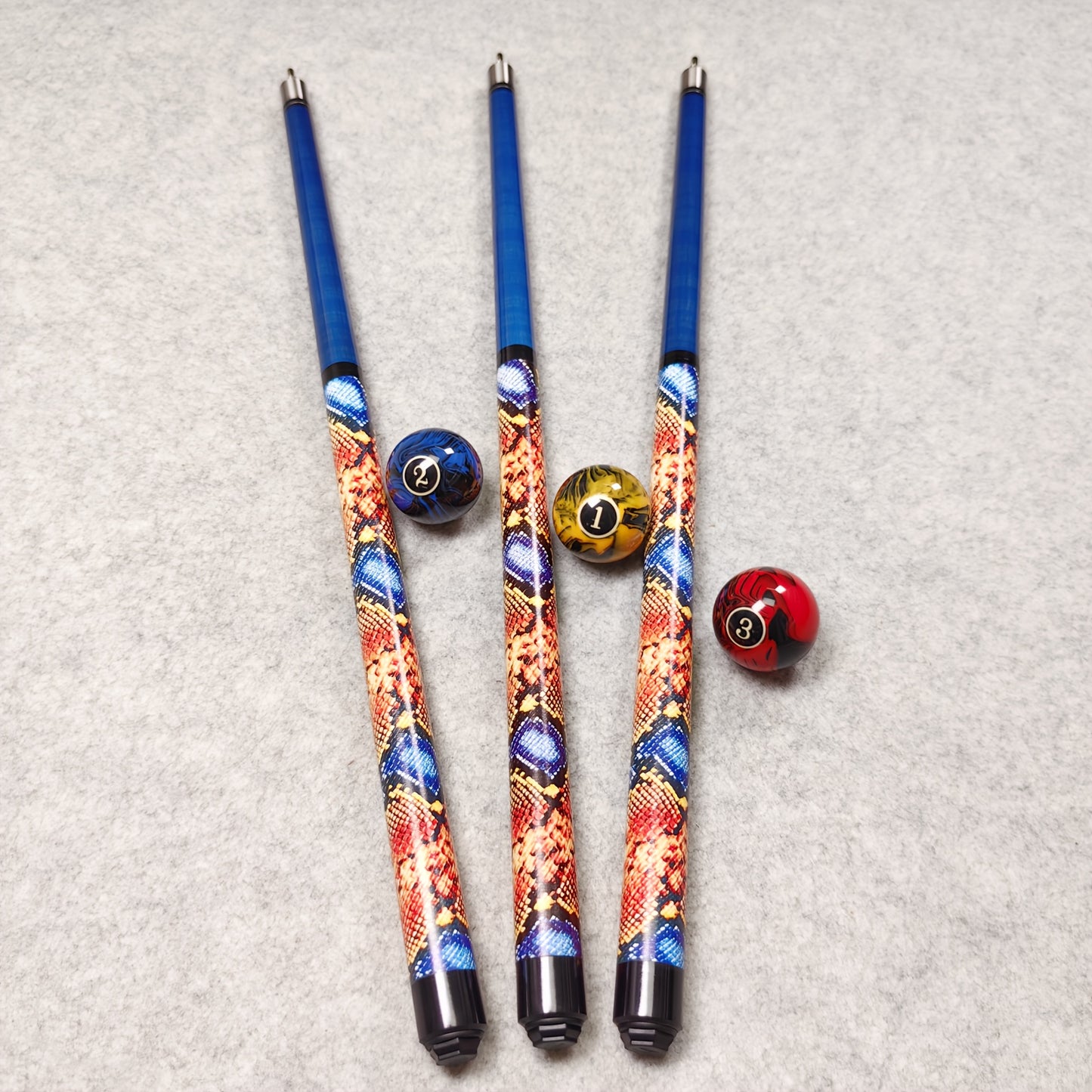 Three Piece Jump and Break Cue Set for Billiards Enthusiasts