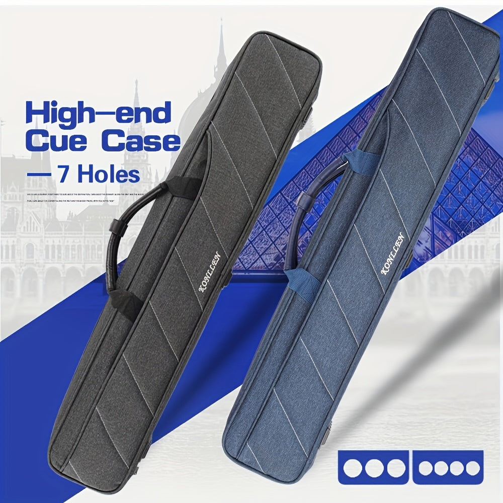 KONLLEN Pool Cue Case 7 Holes Oxford Cloth Durable Portable