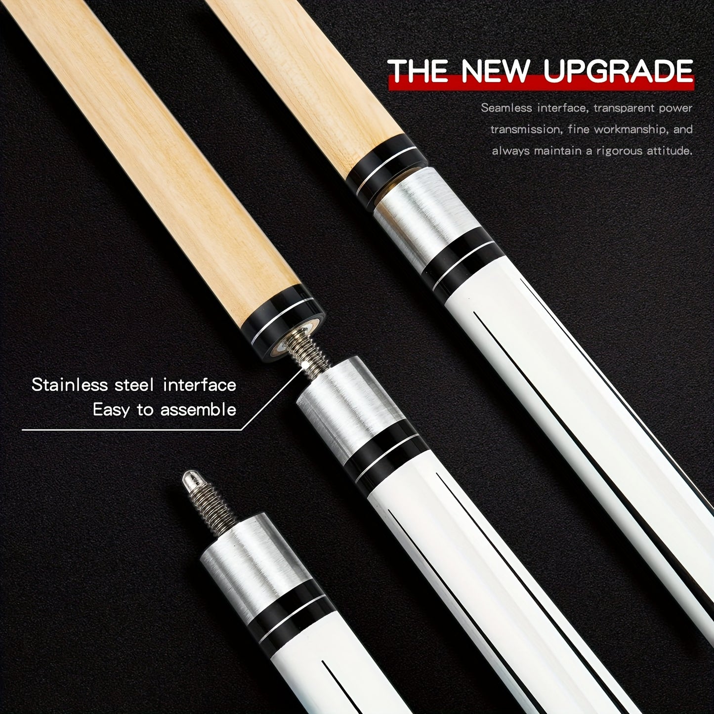 SEARVGRH Maple Pool Cue for Snooker and Billiards Elite